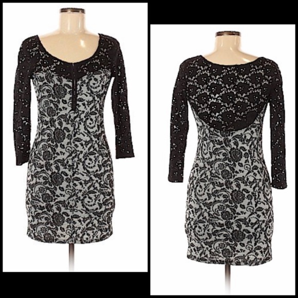 Free People Eyelet Lace Floral Jacquard Dress - Picture 9 of 14